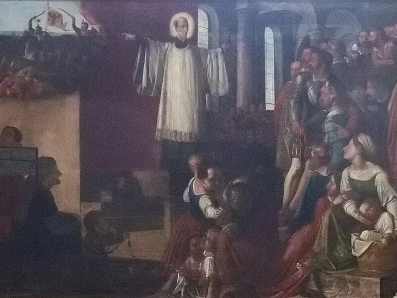 1814-Franz Stecher - Nella chiesa dell'Ordine di San Massimiliano sul Freinber